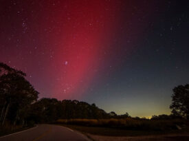 Northern lights seen from the Cherohala Skyway