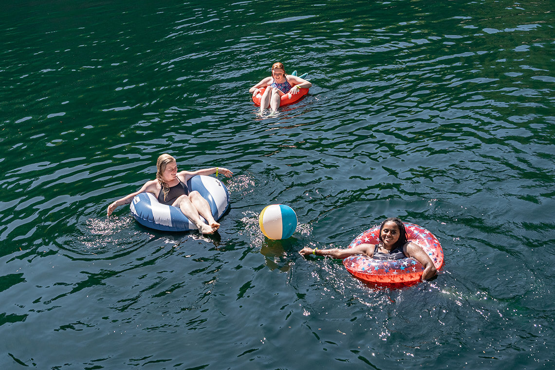 People float at Lake Norman State Park