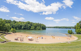 Swimming beach at Lake Norman State Park