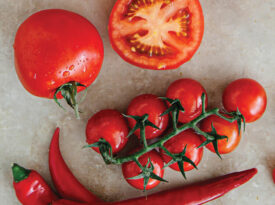 Tomatoes and red peppers