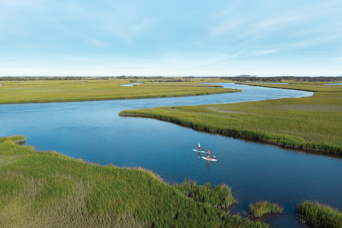 Paddleboarders at Bald Head Island