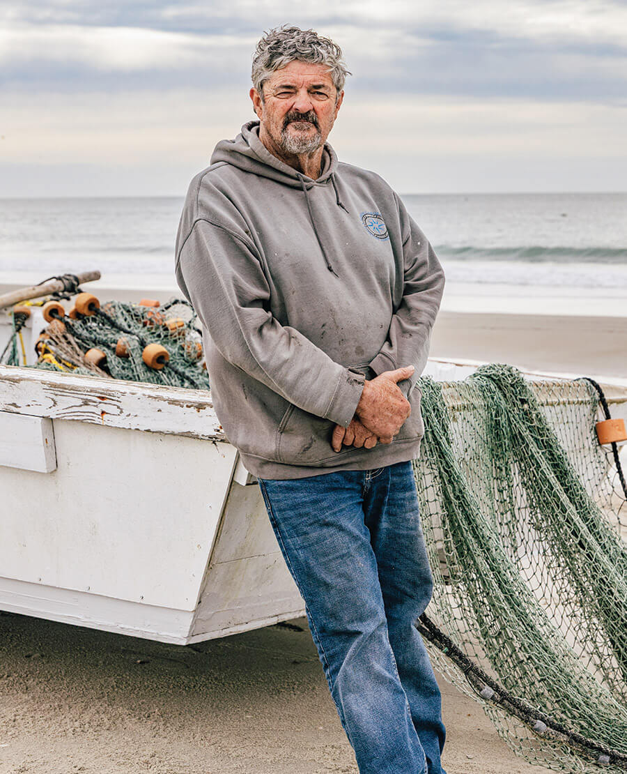 Joey Frost on the beach in Salter Path