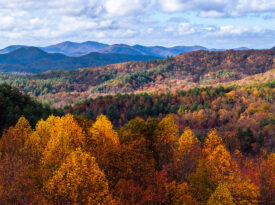 Scenic mountain views in Cherokee, NC