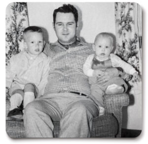 Butler, pictured as a baby with her father