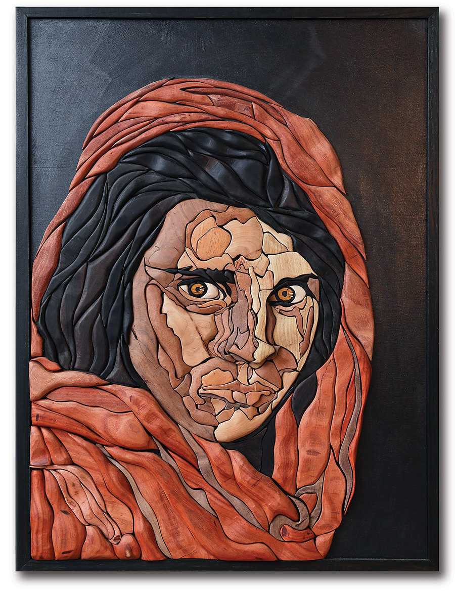 Meleah Gabhart's carving of Afghan Girl