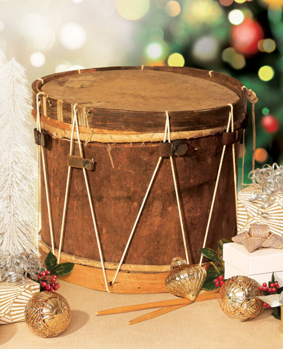 Old Christmas drum