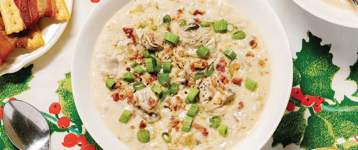Bowl of oyster stew