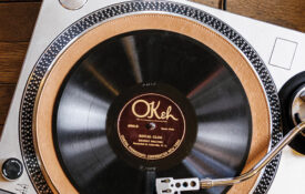 OKeh Record on a turntable
