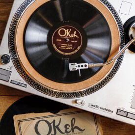OKeh Record on a turntable