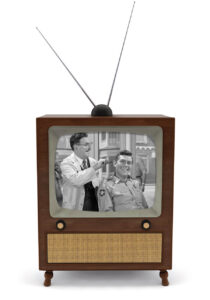 Vintage television broadcasting the Andy Griffith Show