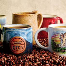 Collection of coffee mugs from around North Carolina