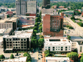 Overhead view of Elm Street in Greensboro