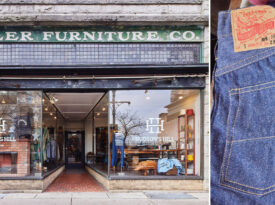 Storefront of Miller Furniture Co. and jeans