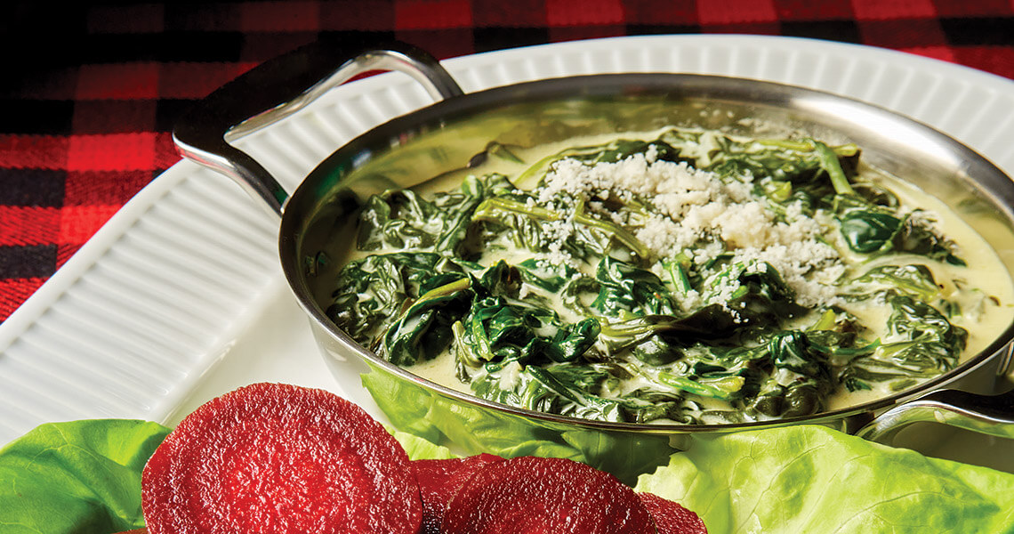 Creamed spinach