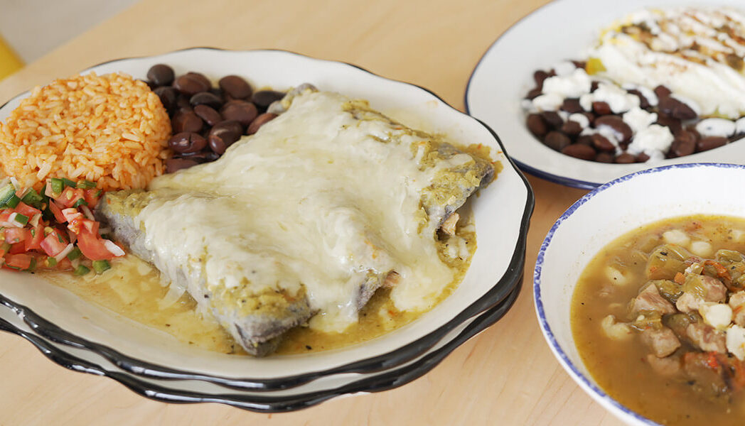 Enchiladas, stew and tostada at Hatch in Durham