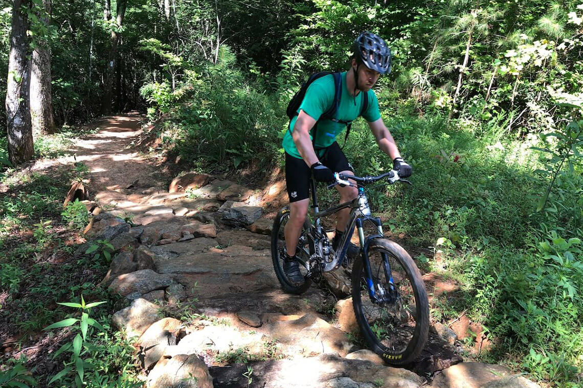 Mountain biker in Oconee SC