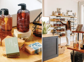 Willow Hill Soap Co. products and storefront interior