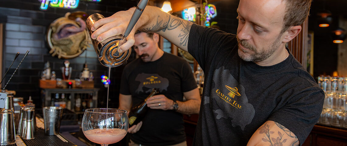 Bartender at Quantum Toad